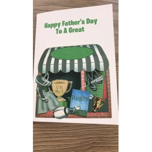 3D Rugby Father's day card