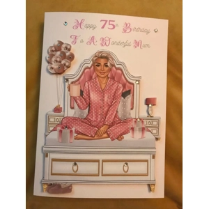 Personalised Female Birthday Card - Lounging