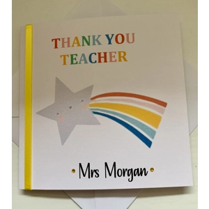 Personalised Thank You Teacher Teaching Assistant Card - ..