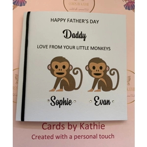 Little Monkeys Father's Day Card