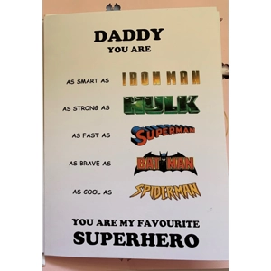 Superhero Father's Day Card