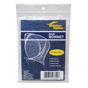 Emergency Clear Rain Bonnett with Visor