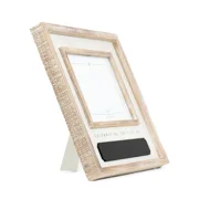 16x16x1.5 wood photo frame (CELEBRATING THE LIFE OF) white, black (10x8) Remember When Collection