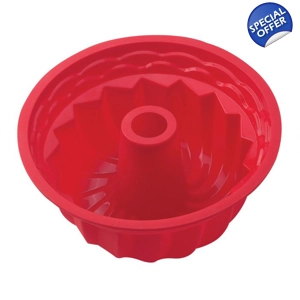 Mrs. Anderson's Baking Silicone Deep Fluted Pan, 9.5 in