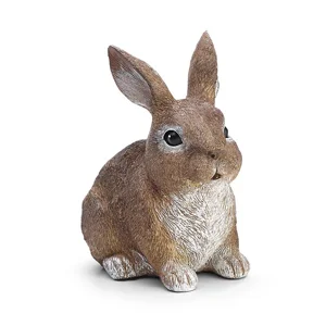 Resin Brown Sitting Bunny Figurine