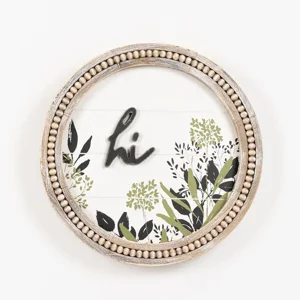14 x 14 x 1.5 Round Framed Sign (Hi) Olive