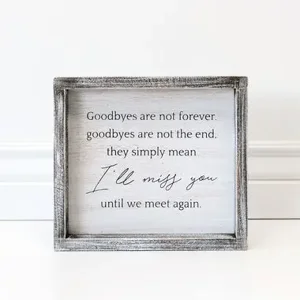 9 x8 x 1.5 Framed Sign ( I Miss You)