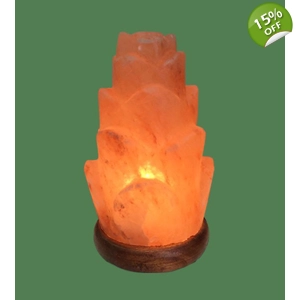 Himalayan Salt Lamp Shaped Pink Flower