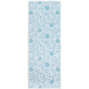 Vining Blue Flowers Cozy Living Rug