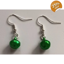 Green Coloured Bell Earrings