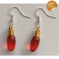 Red Christmas Lights Earrings