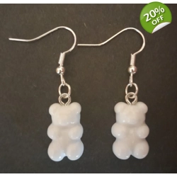 White Gummy Bear Drop Earring