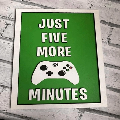 Just Five More Minutes Plaque
