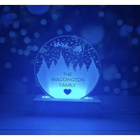 LED Snow Globe Light – Family Snow Scene