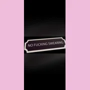 No fucking swearing