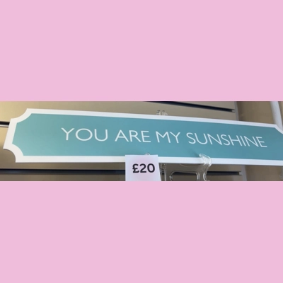 Printed you are my sunshine sign Printed you are my sunshine sign