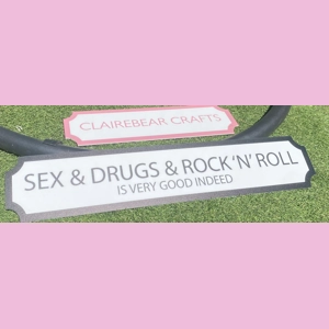 Sex & drugs street sign