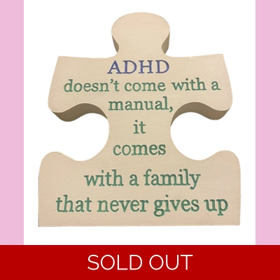 ADHD Jigsaw piece - blue & green