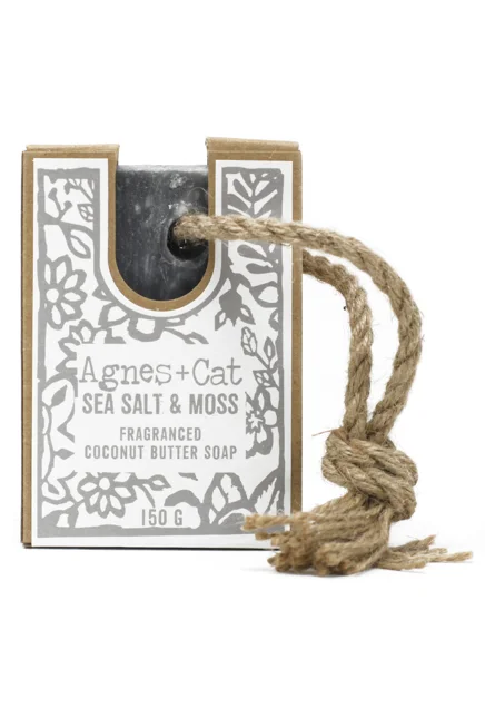 Agnes + Cat Soap On A Rope - Sea Salt And Moss