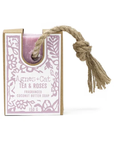 Agnes + Cat Soap On A Rope - Tea & Roses