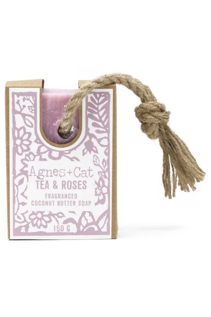 Agnes + Cat Soap On A Rope - Tea & Roses