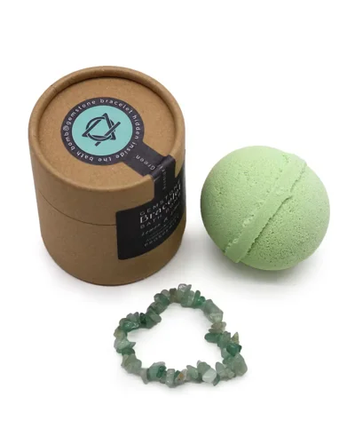 1 x Aventurine Gem Bracelet Bath Bomb Gift Set