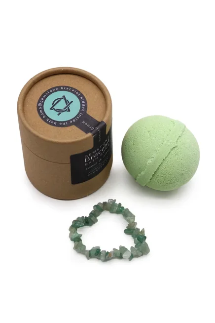 1 x Aventurine Gem Bracelet Bath Bomb Gift Set