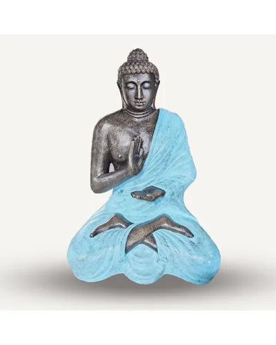 1x Large Turquoise & Stone Buddha Meditation in Stupa - 1.5m