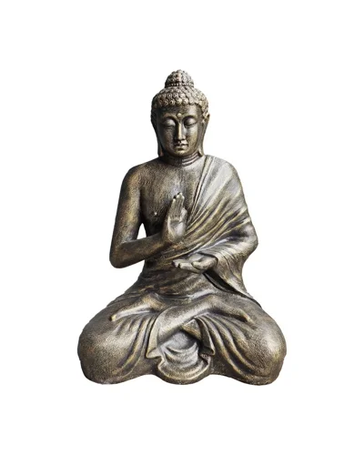 1x Large Antique Gold Buddha Meditation in Stupa - 1.5m