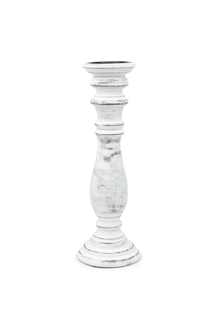 Classic Candle Stand - Whitewash - Large