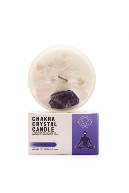 Chakra Crystal Candles - Third Eye Chakra ChkCC-06