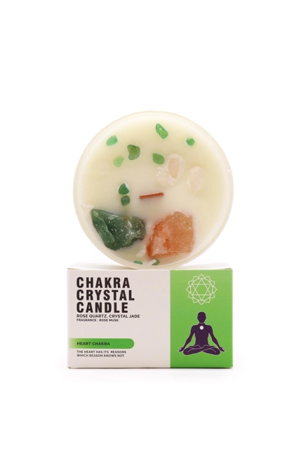 Chakra Crystal Candle - Heart Chakra