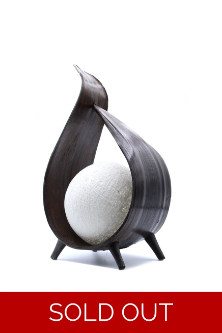 Natural Coconut Lamp - Chocolate Wrapover Twist