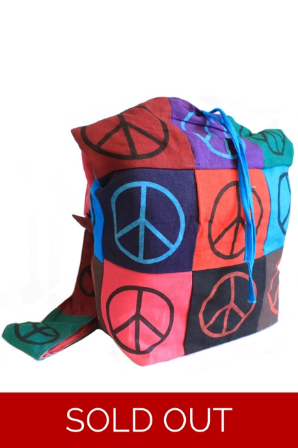 Cotton Patch Sling Bags - Peace
