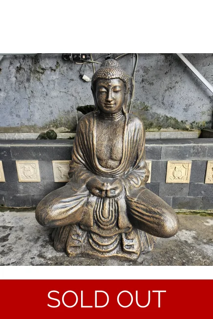 1x Large Antique Gold Thai Buddha - 0.96m
