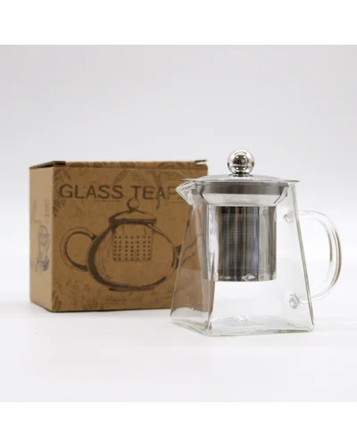 Glass Infuser Teapot - Tower Shape - 350ml