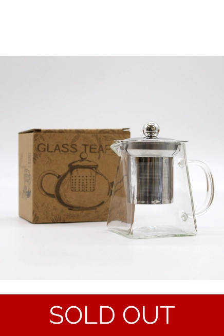 Glass Infuser Teapot - Tower Shape - 350ml