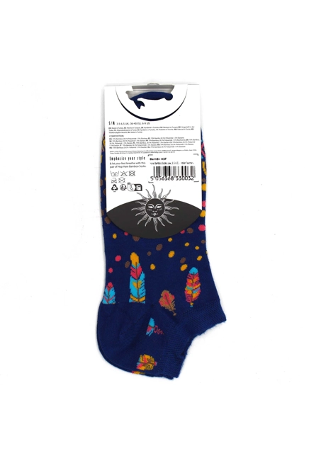 Hop Hare Bamboo Socks Low Indian Feathers