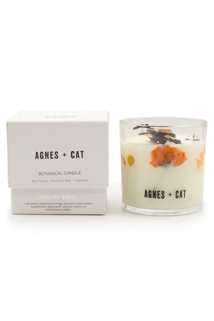 Agnes + Cat Botanical Soy Wax Candle - Lakeland Mocha