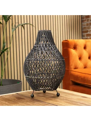 Rattan Table Lamps - Bl..