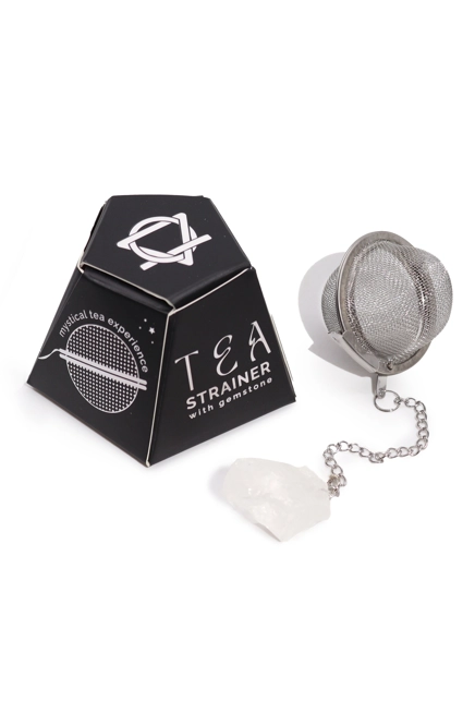 Raw Crystal Gemstone Tea Strainer - Rock Quartz