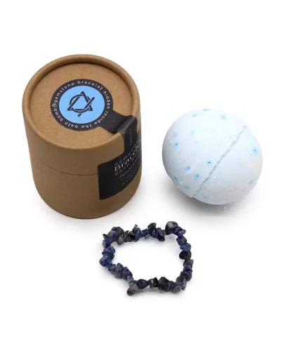 1 x Sodalite Gem Bracelet Bath Bomb Gift Set