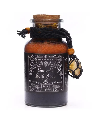Ancient Witch Bath Spell Potion & Citrine Crystal Amulet-Success