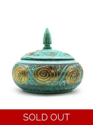 Turquoise Squat Sweet Jar