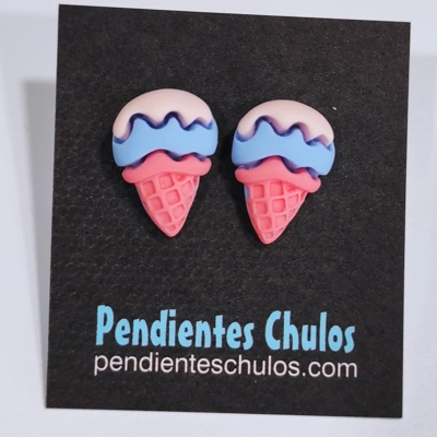 Helado rosa PENDIENTES