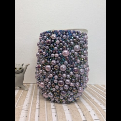 Sparkly lilac on purple
