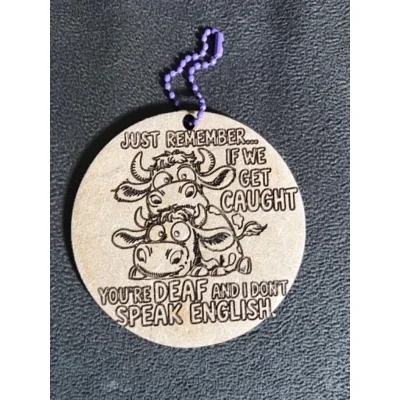 ✨ HUMOROUS MDF BAG CHARMS ✨cows 35p each