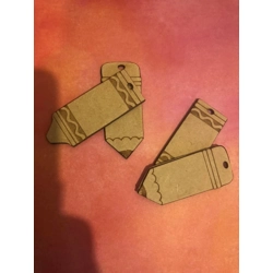 2 piece MDF PENCIL SHAPE KEY RINGS 50p a pack