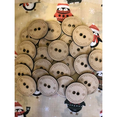 100 SANTA BUTTONS MDF £10 a box postage FREE