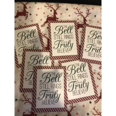 BELIEVE BELL BACKING CARDS 20P EACH